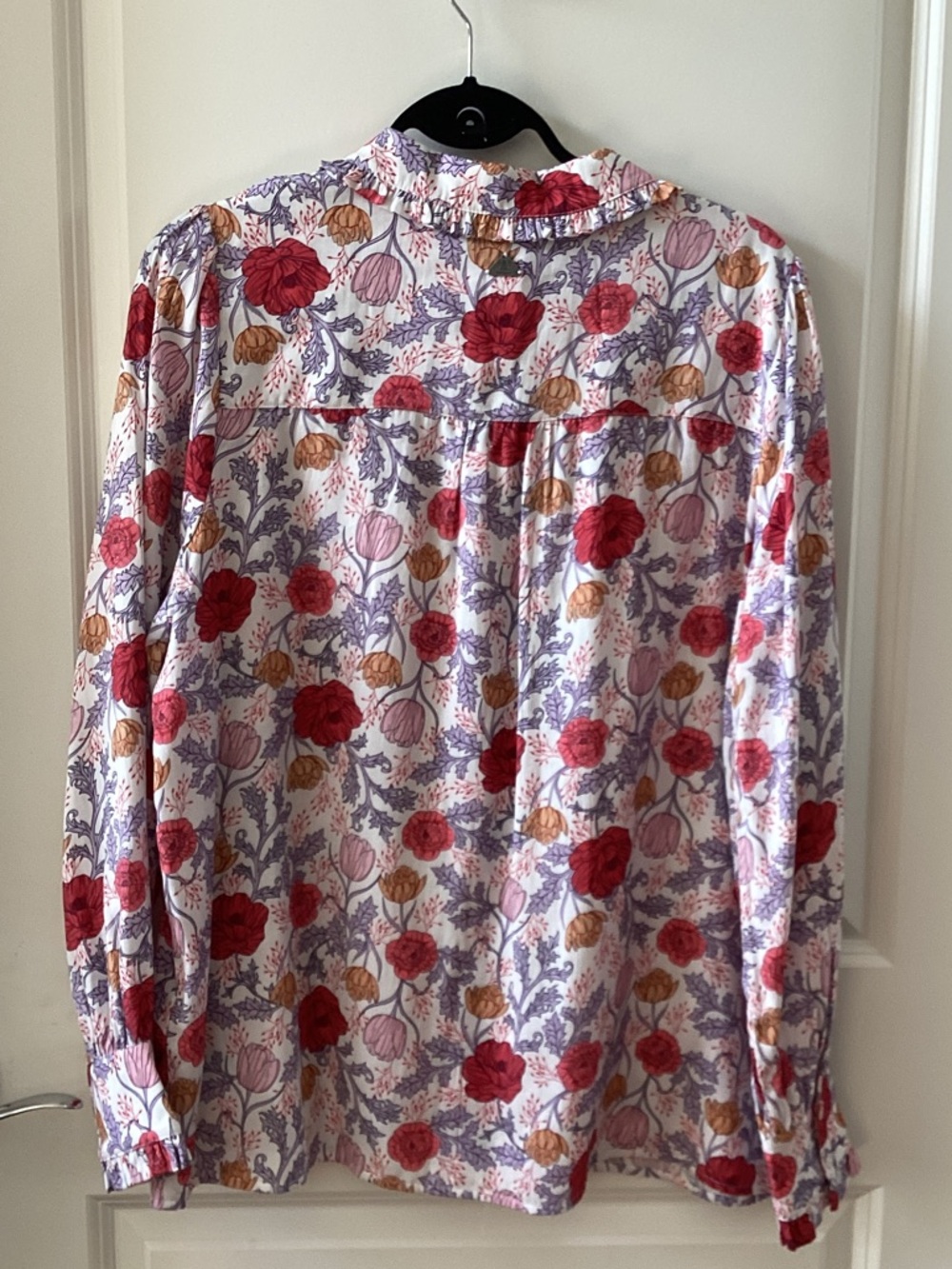 Barbour Red and Purple Floral Button-Up Shirt - Picture 6 of 12